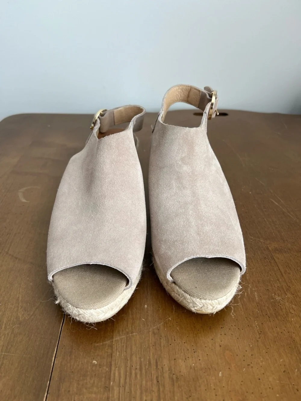 Kanna Beige‎ suede Espadrilles Sandals Size 9.5 (40)